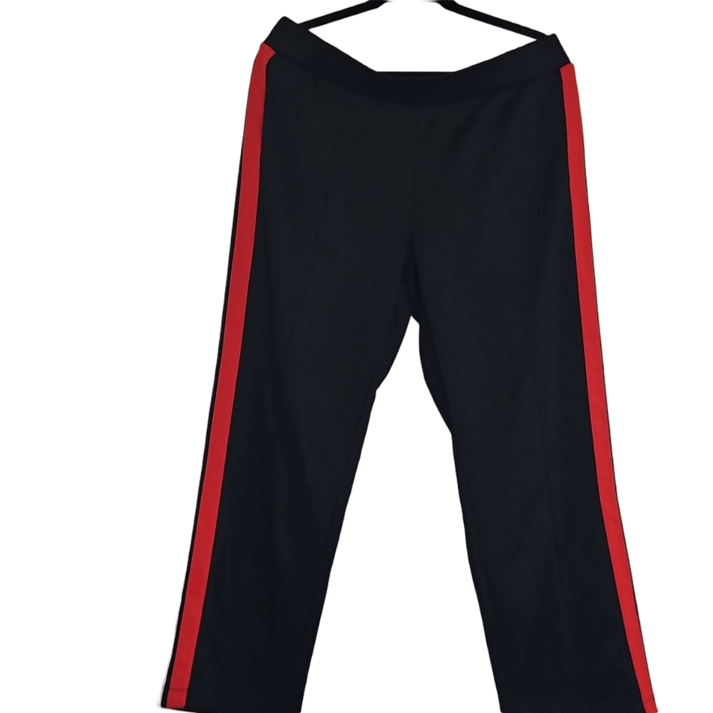 New Wild Fable Women's Large  High-Rise Active-Track Pants Zippered Leg Black.
